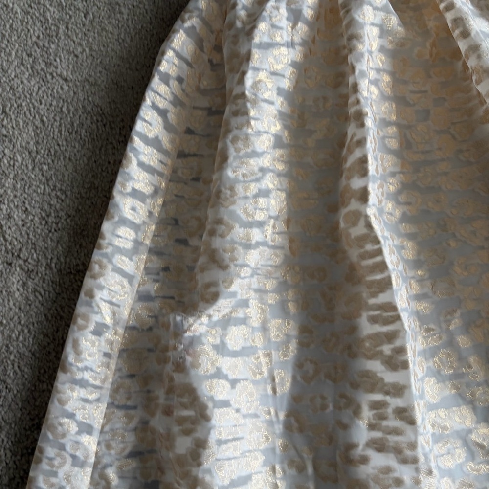 Anthropologie Pankaj & Nidhi Metallic Burnout Wedding Shimmer Maxi Skirt Size Xs - Picture 6 of 15